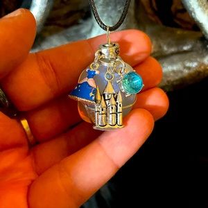 Hand wrapped Crystal Necklace with Cinderella Theme NWOT